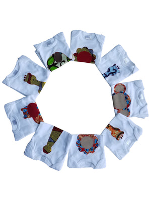 Hippo Appliqué Bodysuit (Orange)