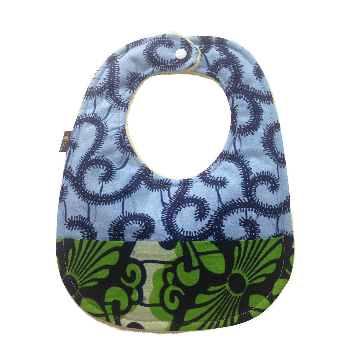 Green Forest Patchwork 2-Pack African Print Baby Bib Set (Limited Edition)