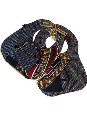 Cudjoe African Print 2-PC Baby Bib Set (Pocketed Edition)