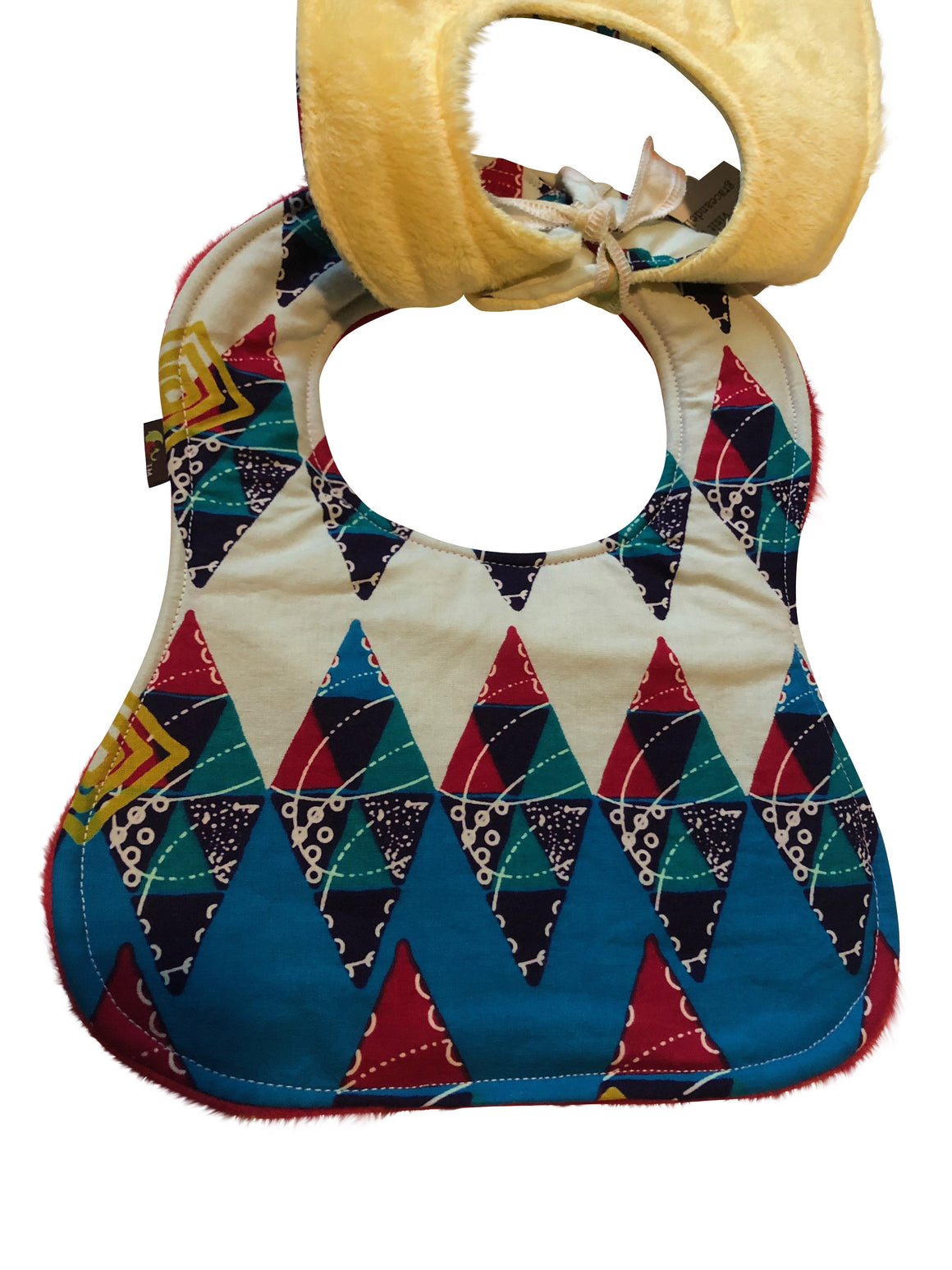 Nana Gold African Print 2-PC Baby Bib Set (Pocketed Edition)