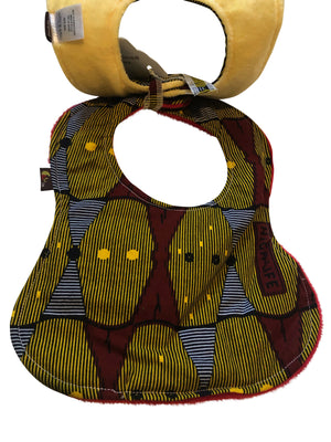 Love Button African Print 2-PC Baby Bib Set (Pocketed Edition)