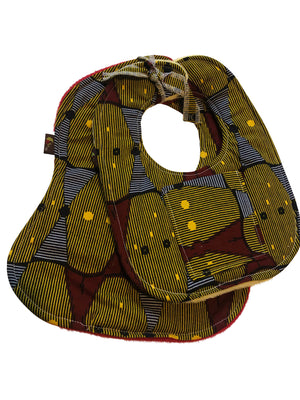 Love Button African Print 2-PC Baby Bib Set (Pocketed Edition)